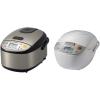 imageZojirushi Micom 3Cup Compact Size Multiple Settings Stainless Steel Made BuiltIn Retractable Power Cord and Easy to Transport Rice Cooker and WarmerStainless Black