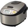imageZojirushi Micom 3Cup Compact Size Multiple Settings Stainless Steel Made BuiltIn Retractable Power Cord and Easy to Transport Rice Cooker and WarmerStainless Black