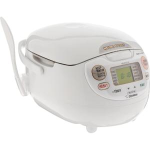 imageZojirushi NSZCC10 512Cup Neuro Fuzzy Rice Cooker and Warmer Premium White55Cup uncooked rice  1L