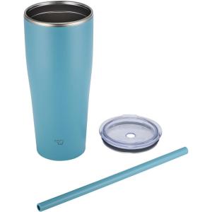 imageZojirushi SXHA89HVM Stainless Tumbler with Straw 30 ounces Mauve PurpleAqua Green