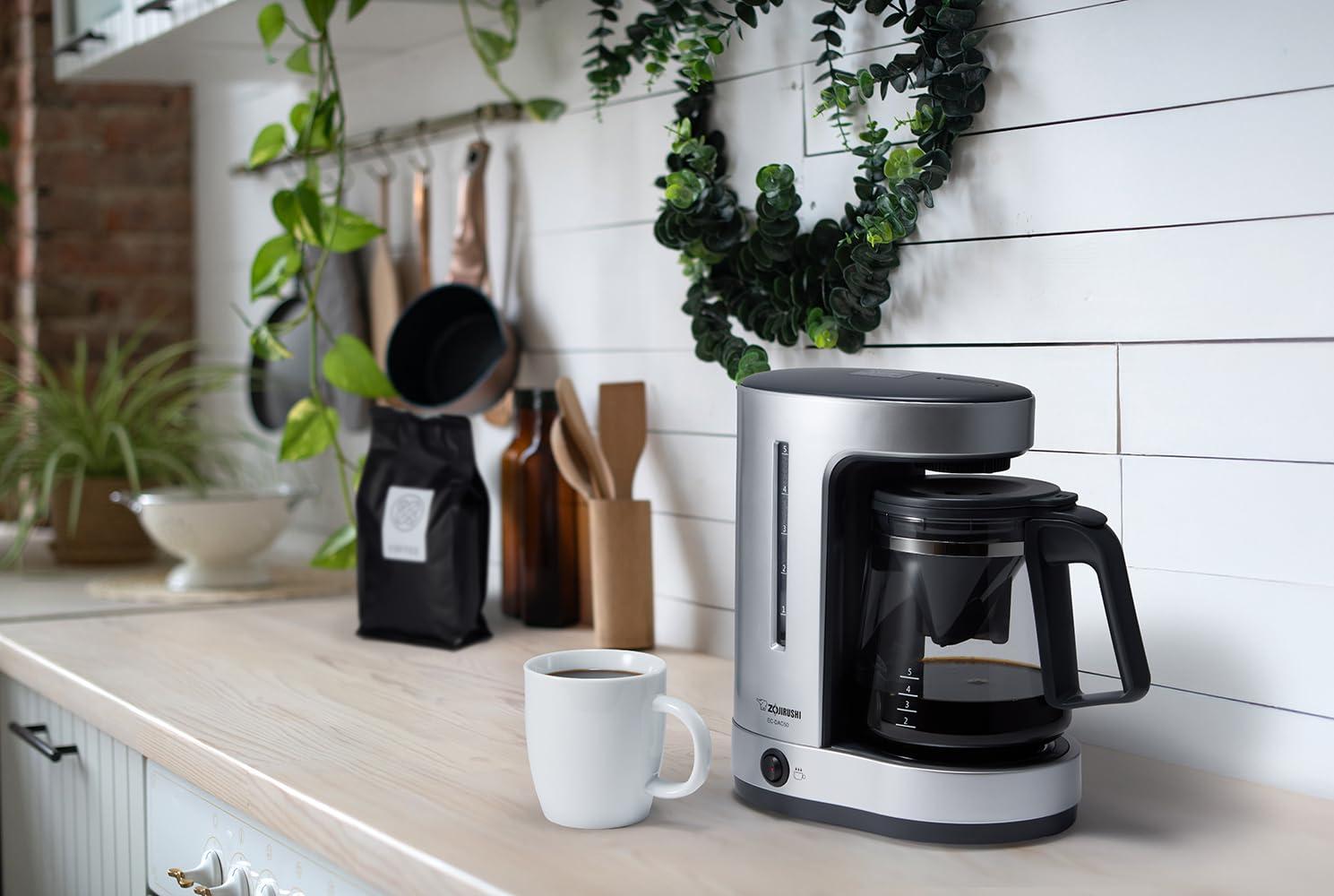 imageZojirushi ECDAC50RA ZUTTO Coffee Maker 5 Cups Red PFASfreeSilver