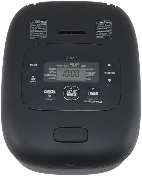 imageZojirushi NLEAC10WA Micom Rice Cooker ampamp Warmer 55 Cups WhiteBlack