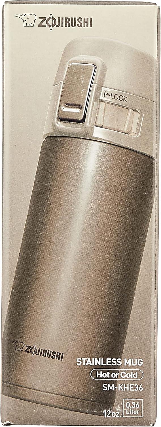 imageZojirushi Stainless Steel Mug 12Ounce Smoky BlueChampagne Gold